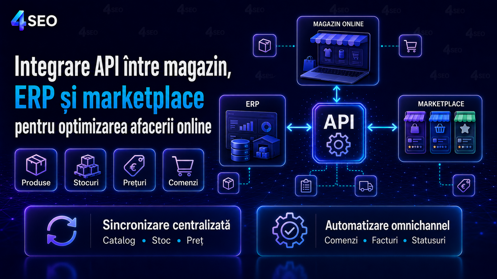 Integrare API între magazin, ERP și marketplace pentru optimizarea afacerii online