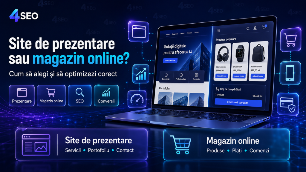 Site de prezentare sau magazin online? Cum să alegi și să optimizezi corect
